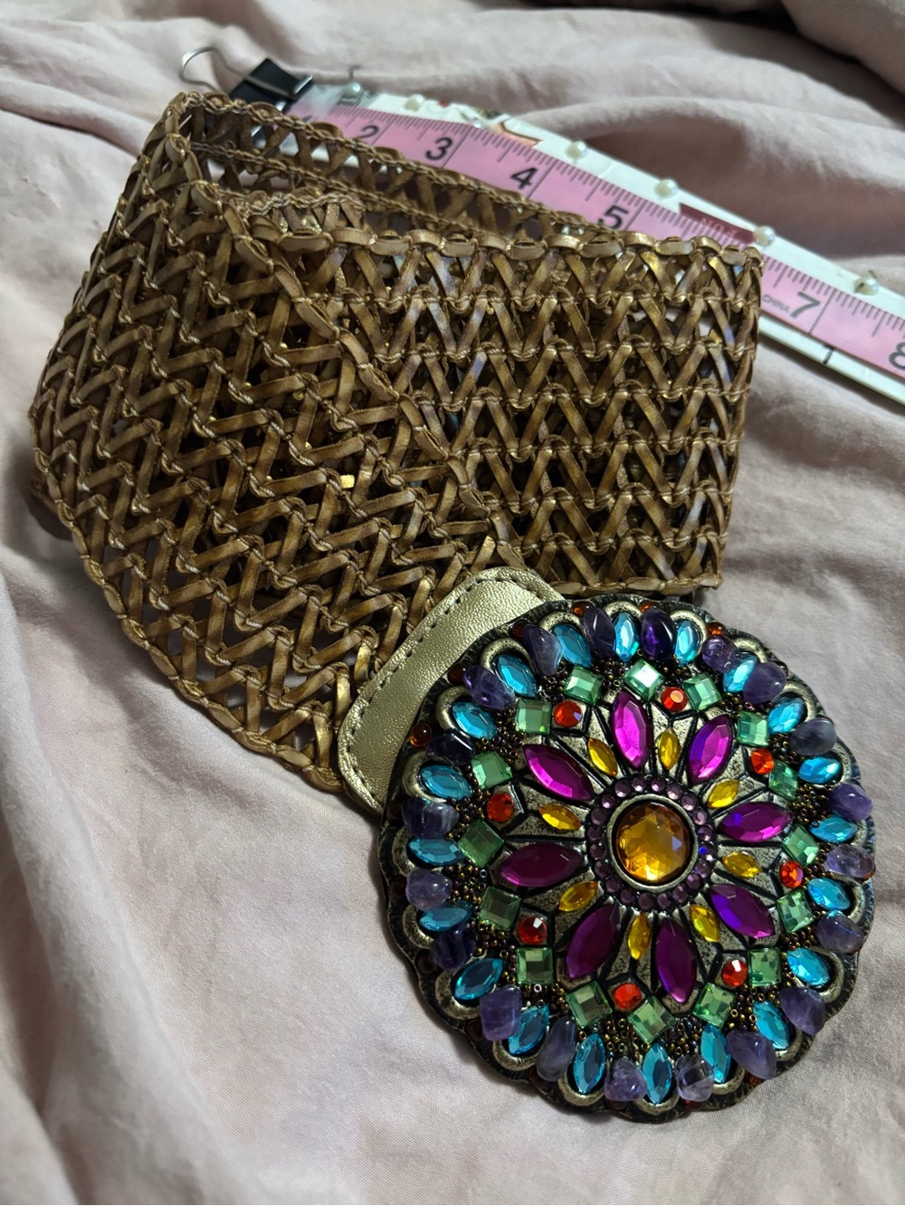 Leatherock Jeweled Statement Belt | Genuine Leather | 36”